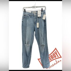 Warp + Weft Light Blue Boyfriend Jeans